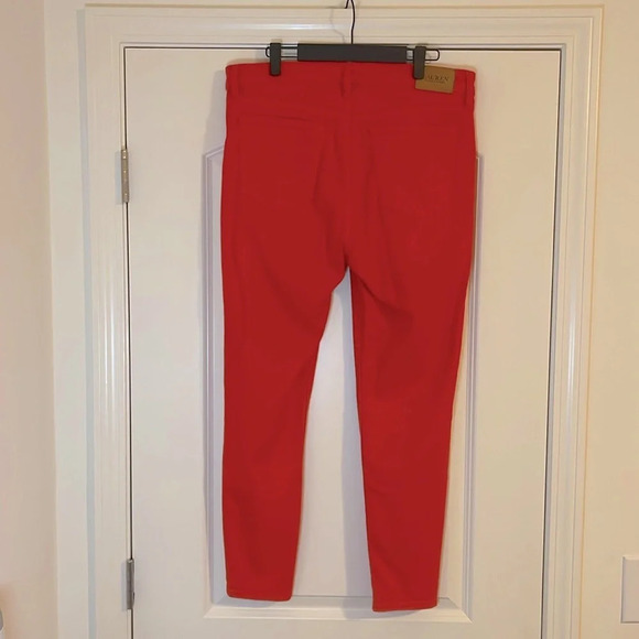 LAUREN RALPH LAUREN Orange Ankle Jeans Skinny Preppy Size 12 - Picture 2 of 5